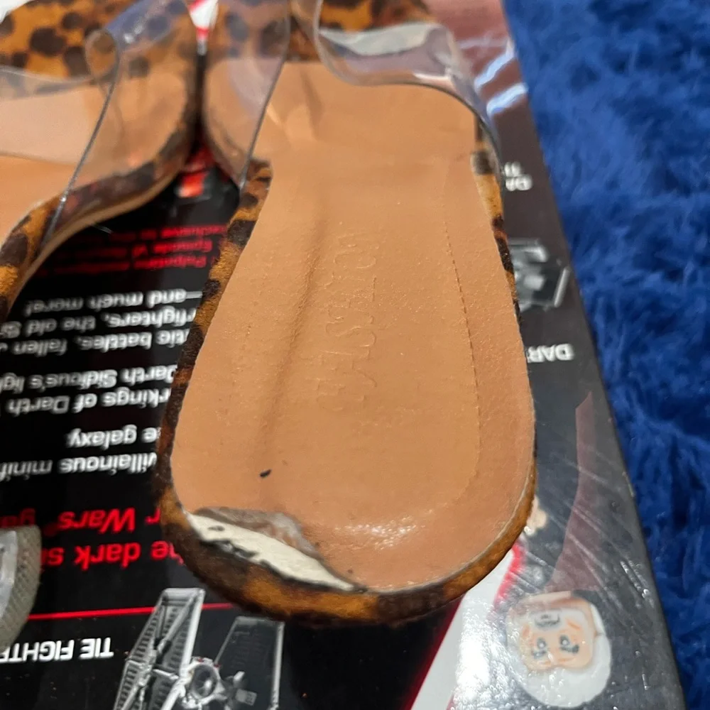 Leopard Print Clear Strap Heels - Picture 6 of 11